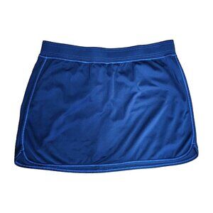 St Johns Bay Skort Womens Plus Size 0X Solid All Blue Quick Dry Pull On Stretch